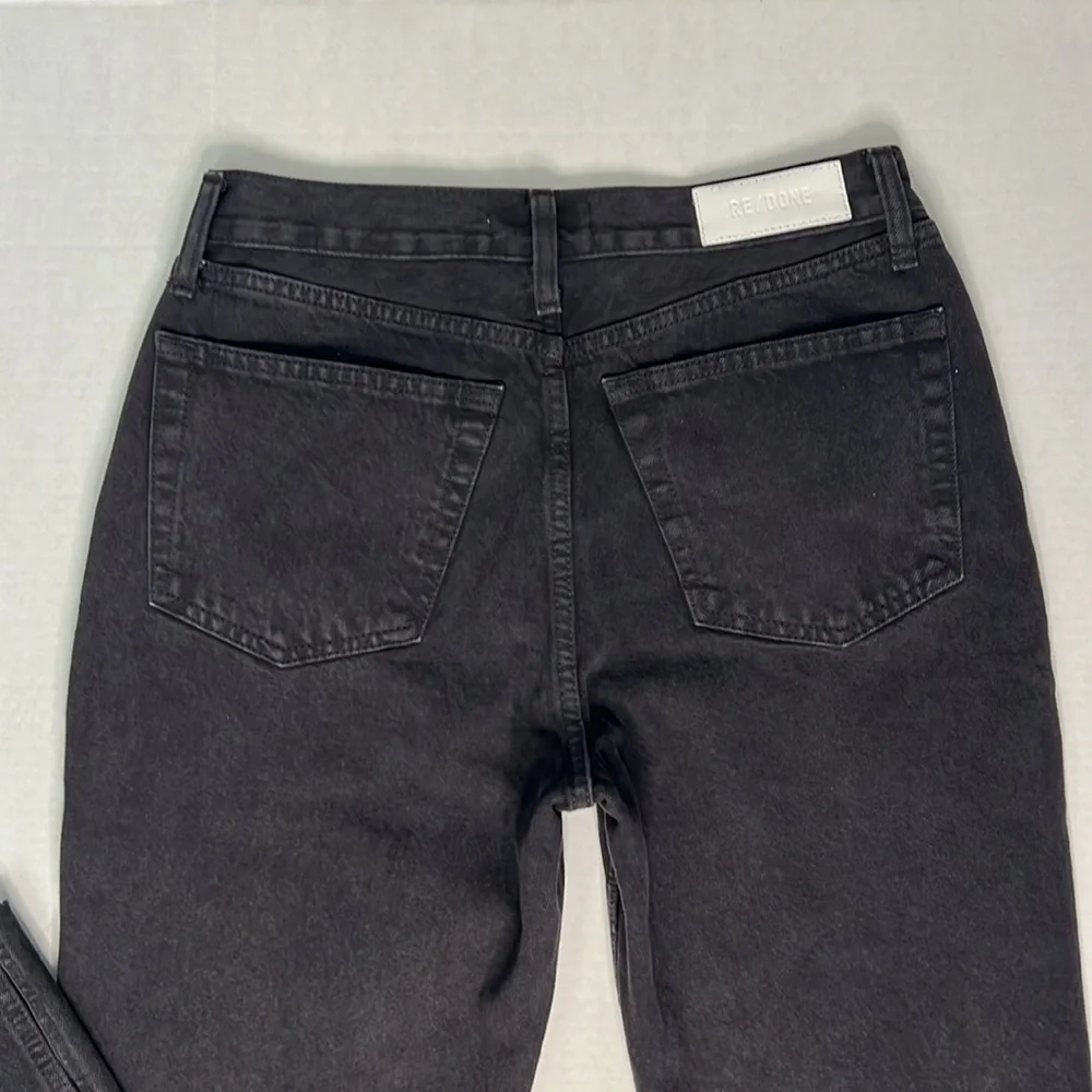 RE/DONE SKINNY BOOT BLACK RAW HEM JEANS 26